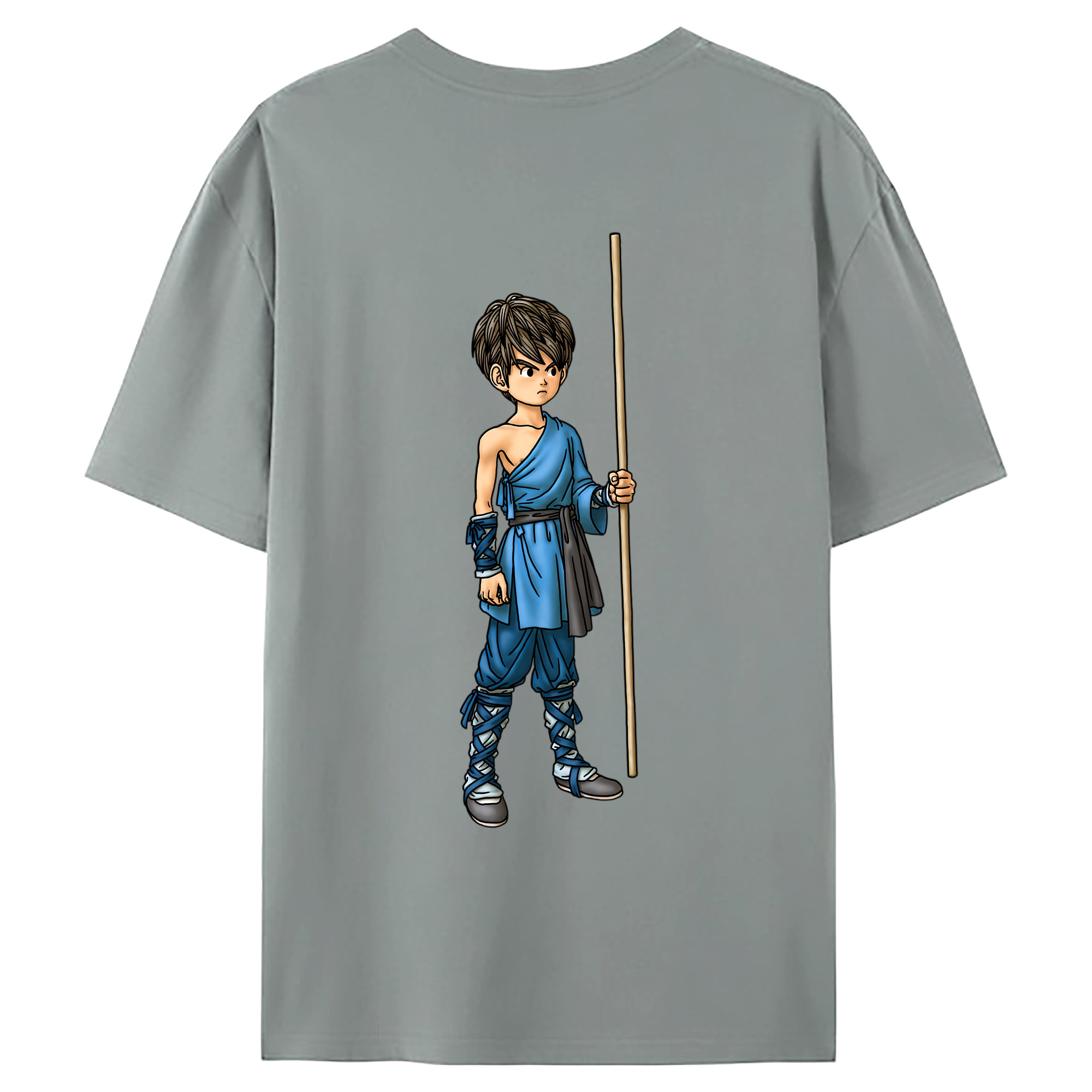 （画像用） ドラゴンクエスト Doragon Kuesuto Dragon Quest 綿100％ メンズ半袖Tシャツ（バックプリント） 通気性